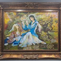 تابلو نقاشی رنگ روغن بسیار ظریف کاری