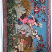 تابلو فرش دست بافت نخ ابریشم