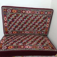 دو جفت پشتی سنتی دستباف ورنی