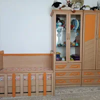 کمدوتخت کودک.جنس ام دی اف خارجی.ضد آب.ضد خش|تخت و سرویس خواب|جوادآباد, |دیوار
