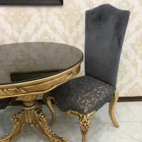 میز ناهارخوری ۲نفره راش گرجستان ورق طلا فوری فروشی|میز و صندلی غذاخوری|چمستان, |دیوار