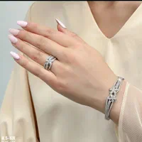 انگشتر نقره ست حلقه دستبند نقره دخترانه لوکس|بدلیجات|تبریز, |دیوار