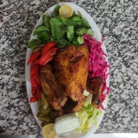 مرغ بریان با مخلفات 400