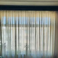 پرده حریر کریستال همراه کتیبه چوبی شیک