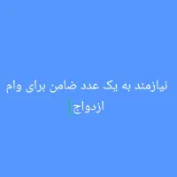 به یک عدد ضامن نیازمندم