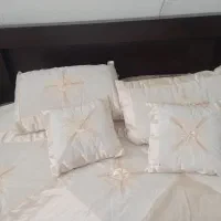 روتختی ساتن عروس|رختخواب، بالش، پتو|سمنان, |دیوار