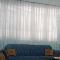 پرده حریر پانچ شده با چوپ پرده میفروشم|پرده، رانر، رومیزی|مشکین‌دشت, |دیوار