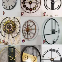 ساعت دیواری فلزی نو شیک مدل ایستا دکوری جهیزیه