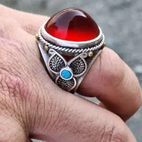 عقیق لامپی.تیغ آب عالی .رکاب برند استاد حیدری