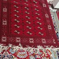 دو عدد فرش دستبافت ترکمن
