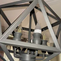 لوستر فلزی طوسی|لوستر و چراغ آویز|تهران, فدک|دیوار