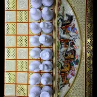 تخته نرد و صفحه شطرنج خاتم( لیلی و مجنون و چوگان )