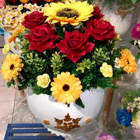 گلدان و گل مصنوعی خارجی|گل مصنوعی|یزد, |دیوار