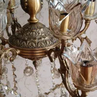 لوستر برنجی ۱۲ شعله