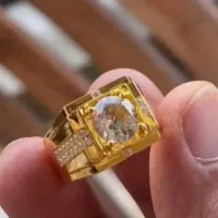 انگشتر نقره ابکاری طلا