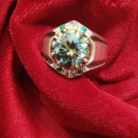 انگشتر نقره رکاب دستی، نگین الماس روس