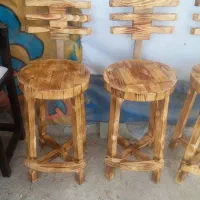 صندلی کف چوب لهستانی کوتاه و بلند|میز و صندلی غذاخوری|آفتاب, |دیوار