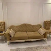 مبل 8 نفره با ناهار خوری و کنسول و میز تلویزیون