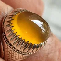 عقیق زرد زجاجی یمن