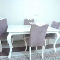 میزشش نفره سفید سالم محکم
