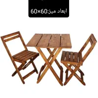 میزوصندلی تاشو.چوبی