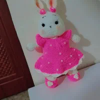 عروسک خرگوش صورتی