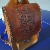 کیف کوله  چرمی دست دوز