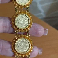 دستبند سکه ای طرح طلا
