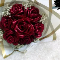 دسته گل روبانی