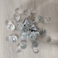 لوستر سقفی استیل دو لامپه