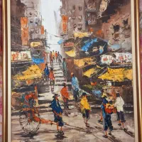 تابلو نقاشی رنگ روغن اورجینال اثر چان تی 1967