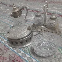 ست نمکدان شکر پاش و قندان عتیقه کلاسیک