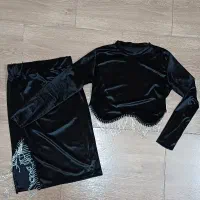 کراپ دامن مخمل