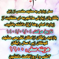 کاروان زیارتی به مشهد