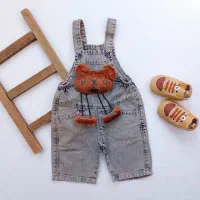 بیلر جین شلوارکی خرس پادار