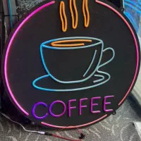 تابلو نئون طرح coffee