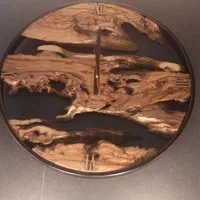 انواع ساعت های چوبی روستیک با چوب زیتون|ساعت دیواری و تزئینی|اندیشه, اندیشه فاز ۱|دیوار