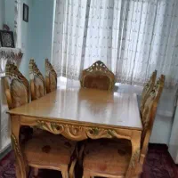میز و صندلی ناهارخوری ۸ نفره چوب گردو
