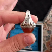 انگشتر نقره عقیق یمن اصل و کهنه و مهره گبری|جواهرات|تهران, بوستان چیتگر|دیوار