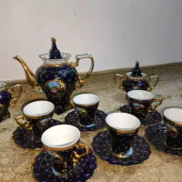 ست ۱۵ پارچه طلاکوب صبحانه خوری لیلی و مجنون کمیاب