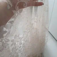 پرده تور نسکافه ای رنگ
