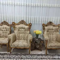مبل سلطنتی نه نفره با ست نهار خوری چهار نفره|مبلمان خانگی و میز عسلی|دیواندره, |دیوار