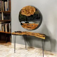 آینه و کنسول روستیک|بوفه، ویترین، کنسول|کرج, حسین‌آباد|دیوار