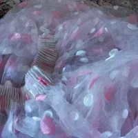 پرده حریر توپی