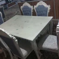 میز نهار خوری کلاسیک شش نفره تمیز