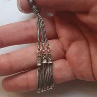 سرتسبیح نقره سیاه قلم ۹۲۵ مدل سه شاخه ترکیه ای|بدلیجات|تهران, فلسطین (میدان انقلاب)|دیوار