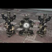 شمعدانی و ساعت دکور