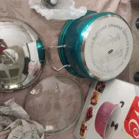 قابلمه استیل با دو درب پیرکس و استیل