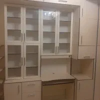 ست کامل میز کامپیوتر و کتابخانه بدنه دار