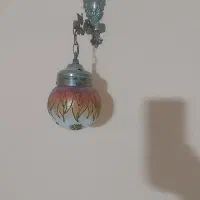 لوستر کریستالی سقفی و چوبی|لوستر و چراغ آویز|همدان, |دیوار